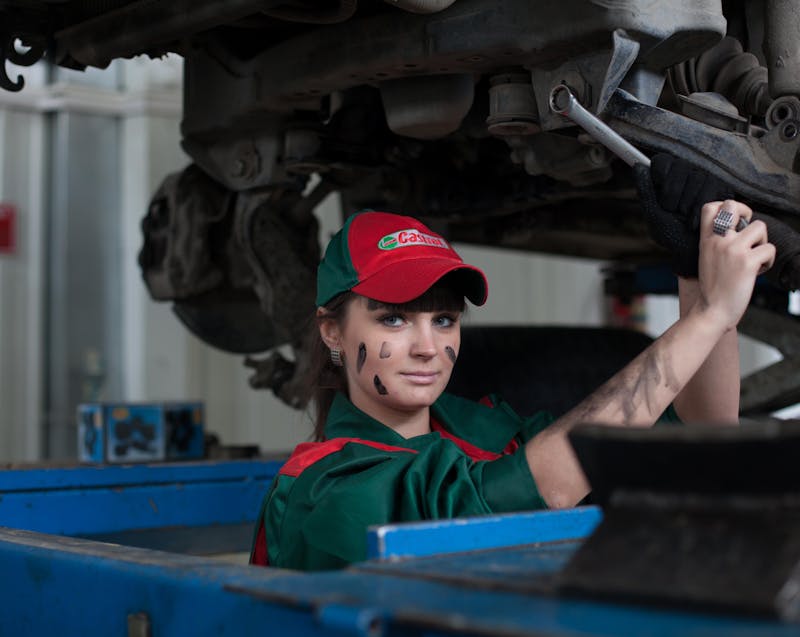 a female auto mechanic